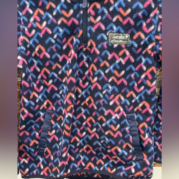 Eddie Bauer 1/4 Zip Front Pullover Sweater- Kids size M(10/12) - Picture 4 of 6